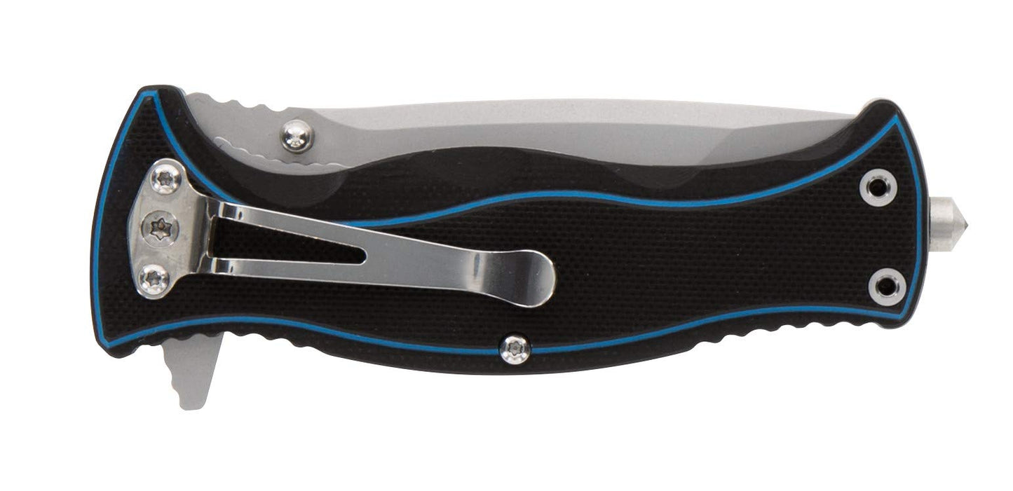 Smith & Wesson M&P Officer 7.25in High Carbon S.S. Ultra Glide Folding Knife with 3.25in Tanto Blade and G10 Handle for Outdoor, Tactical, Survival and EDC
