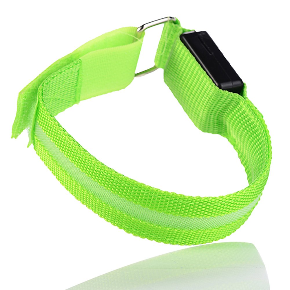 Fashion&cool LED Slap Band, USB Rechargeable Light Up Sport Armband, Glow in the Dark Adjustable Bracelets for Men&Women, Night Safety Lights for Running, Jogging Cycling, Hiking