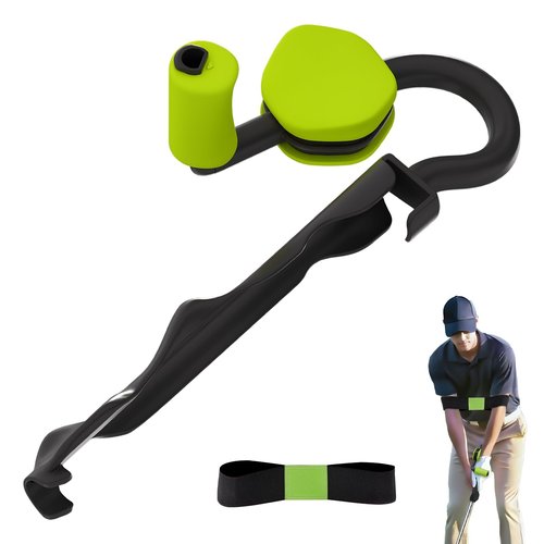 LGRAHED Golf Swing Trainer with Golf Swing Training Aid, Golf Grip Trainer Enhance Grip Strength Precision, Correct Hand Posture, Wrist Trainer Kit with Arm Band for All Golfers