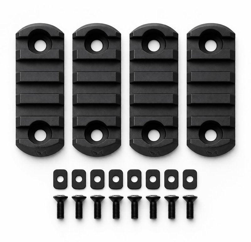 Gotical 5 Slots Polymer Rail Section for M Lok Handguard Three Slots Rail Picatinny Rail Set of 2 Pieces Polymer Material Import from Japan (Pack of 4)