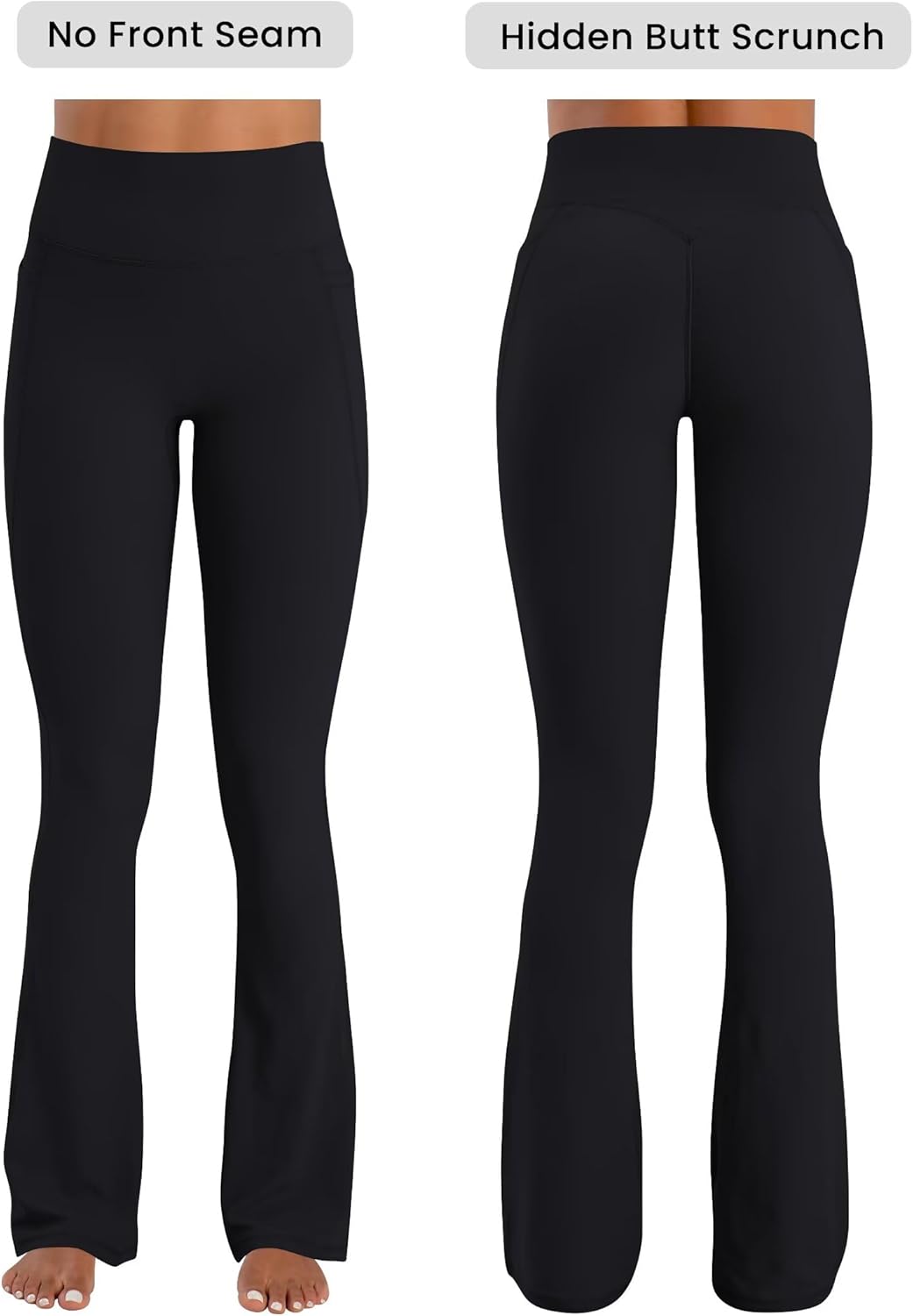 Sunzel Flare Leggings for Women - Hidden Butt Lifting, Tummy Control | Comfortable with Pockets