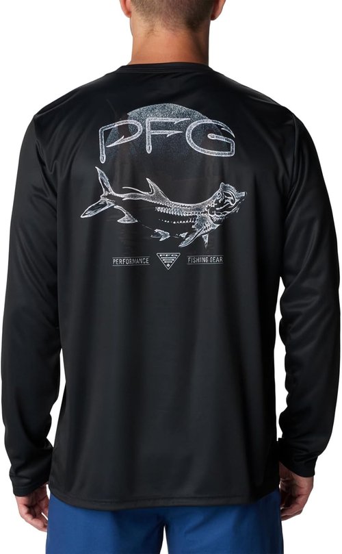 Columbia Men's Terminal Tackle Long Sleeve Shirt - PFG Tarpon Rise Design | Lightweight & Breathable