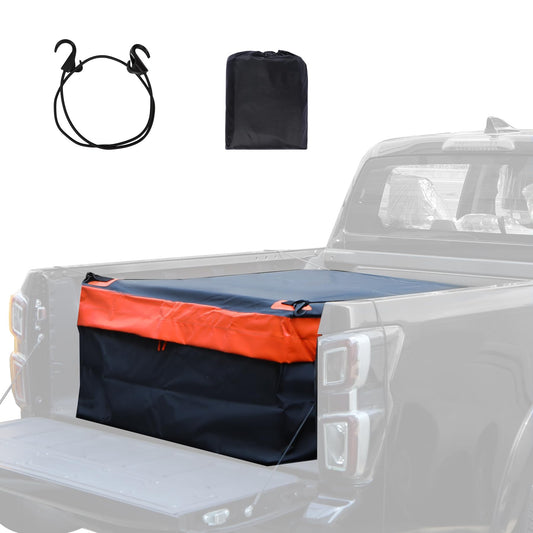 REDCAMP 26 Cubic ft Truck Bed Cargo Bag, Extra Waterproof Cargo Bag, Fits Any Truck Size, Heavy Duty Luggage Bag with 4 Bungee Cords for Pickup SUV, 52"x40"x23"