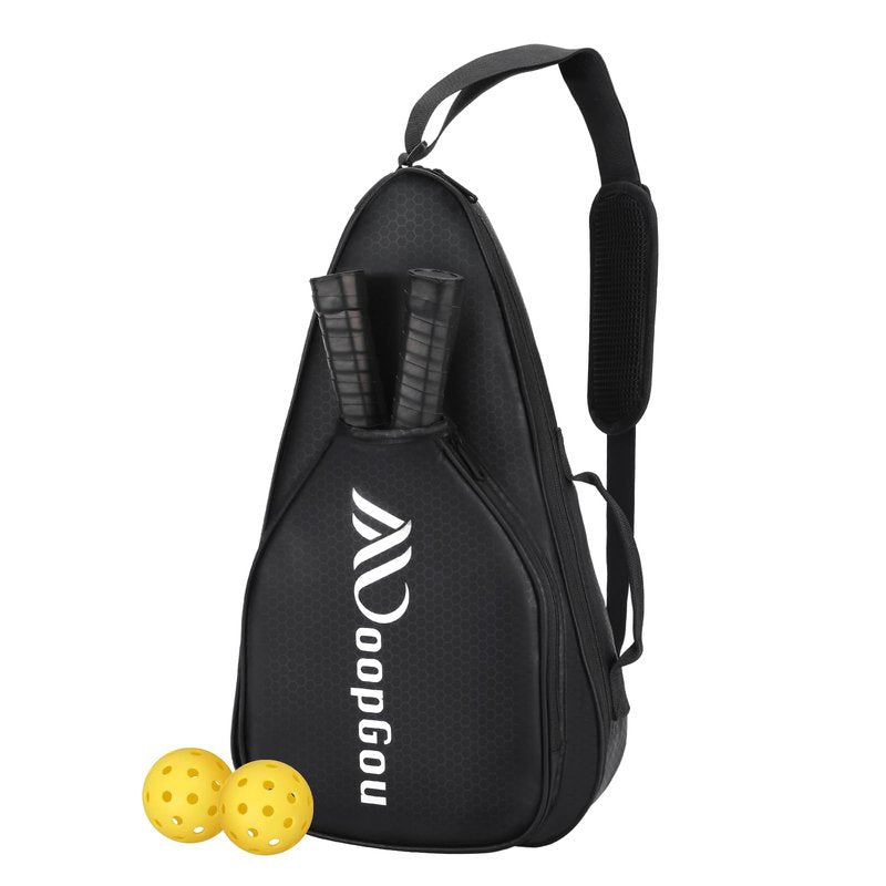 MoopGou Pickleball Bag - Pickleball Bags for Women Men - Pickleball Backpack with Adjustable Shoulder Strap for Pickleball Paddles, Pickleball Tote Bag for Sports, Travel- Black