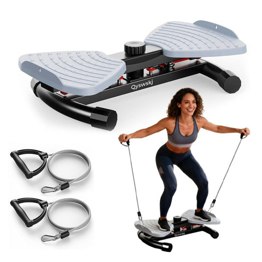Qyswskj Waist Twister, Waist Twisting Machine, Waist Twister Machine Exercise, Ab Roller with 350 lbs Ab Twister, 20dB Ultra-Quiet Noiseless Home Gym Exercise Equipment for Women Me (Black-Blue)