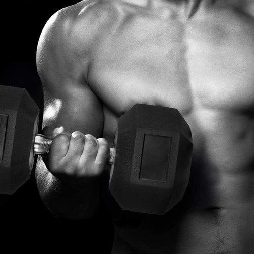 LIFERUN Dumbbells - Rubber Coated Cast Iron Hex Weights | 30-85lb Set of 2 for Home Workouts