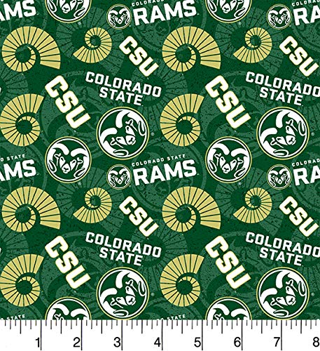Colorado State University Cotton Fabric - Tone on Tone Design