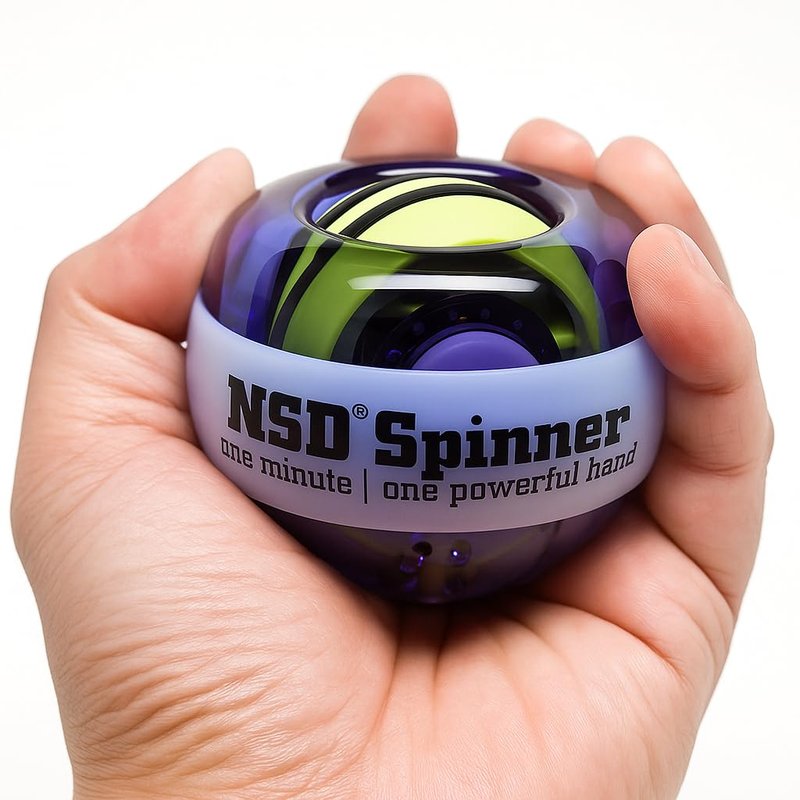 Auto-Start NSD Rainbow Lit Spinner Gyro Ball – Up to 15,000 RPM Premium hand strengthener and wrist exerciser for grip strength training, forearm workout, and pain relief; durable and portable