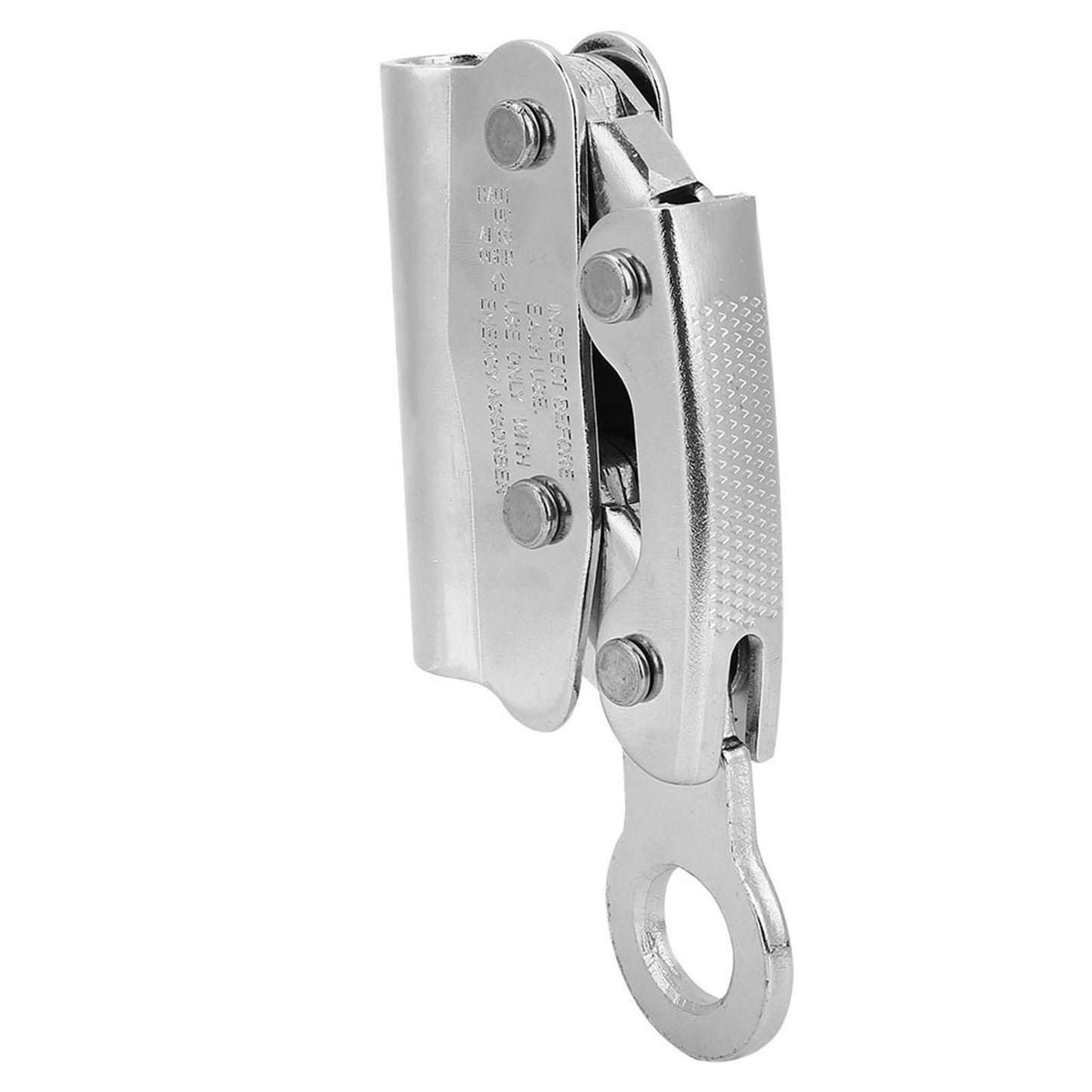 Tgoon Climbing Rope Grab, High Strength Alloy Steel Rope Descender Self Braking Stop for Engineering for Rock Climbing(Hole Hanging Point)