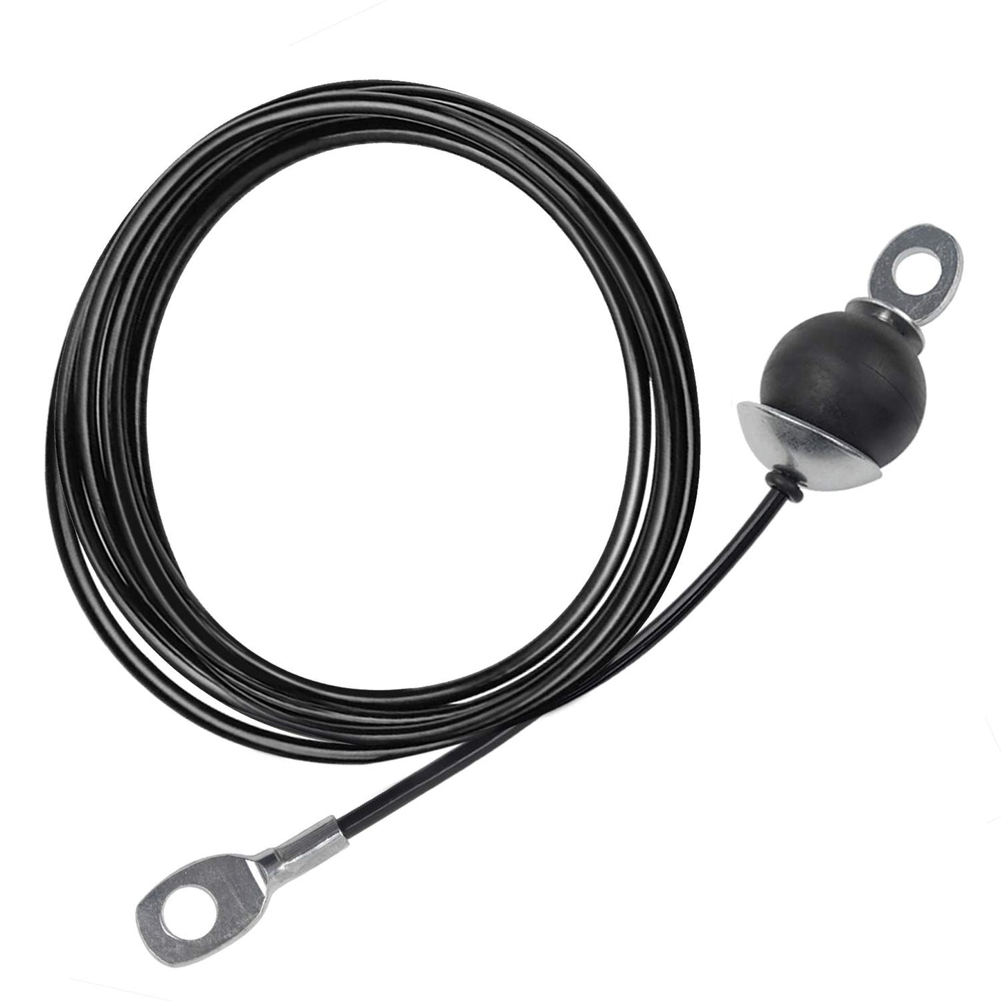 LFJ Replacement Gym Cable Fitness Pulley Cable Steel Wire Rope for Cable Machine Home Gym Weight Lift Pulley System (Fixed Length with Stopper, 118")