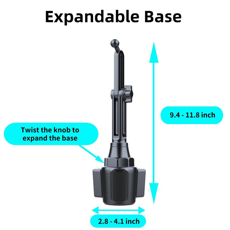 YKI Golf Cart Phone Holder with Adjustable Long Arm, Cup Phone Holder for Golf Cart, Car, Truck, SUVs, Golf Cart Cup Phone Mount for All 4-7 inches Smartphones
