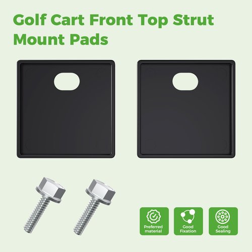 10L0L Golf Cart Front Windshield Bottom Mounting Strut Mount Pads with Stainless Steel Screws Kit, Fit for Club Car DS 2000-up,OEM 102198301 102099101