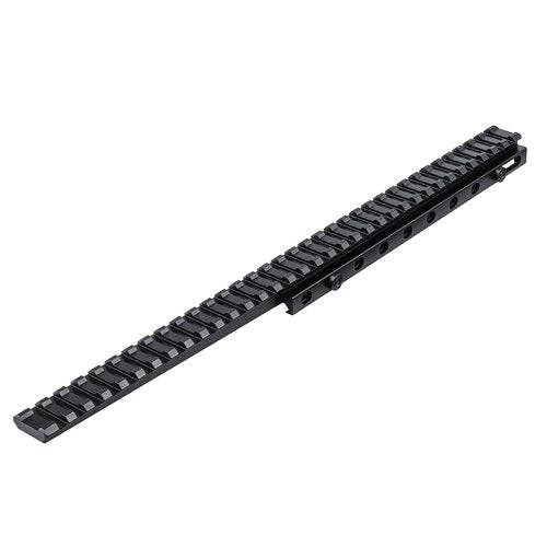 Lion Gears BridgeMount Rail Tactical Picatinny Cantilever .5" Riser, 13.78" Long, 34 Slots, Complete with Steel Nut and Thumb Bolt, BM3405EXBT, Black
