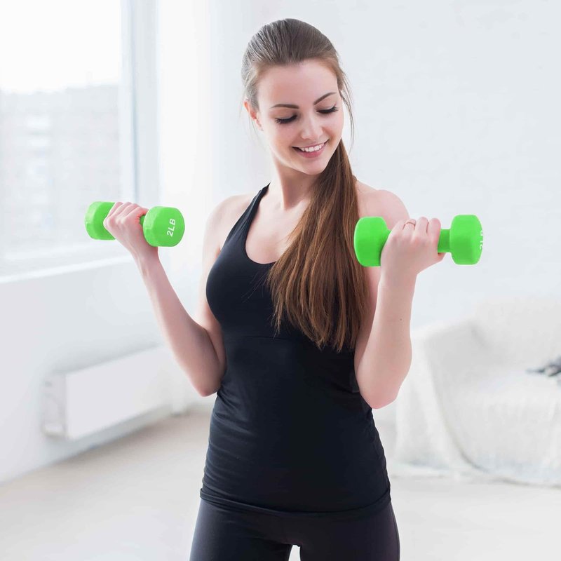 PVC Coated Dumbbell Set, Hexagon Weights Dumbbells Set with Box, Packed In Pairs, Anti-Slip, Multiple Weight Options, Workout Equipment for Home Gym