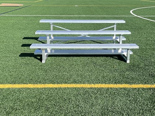 3-Row Bleacher Seating - Lightweight Aluminum, 7.5' Capacity