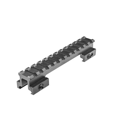 Lion Gears BridgeMount Rail Tactical Picatinny .75" Riser, 5" Long with 12 Slots, Robust and Light-Weighted Design with Steel-To-Steel Connection Between Screw and Locking Nut Plate, BM1207,Black