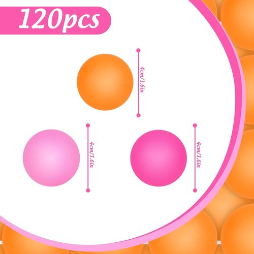 JarThena | 120Pcs Colorful Table Tennis Balls - 40mm Training Balls for Indoor & Outdoor Play