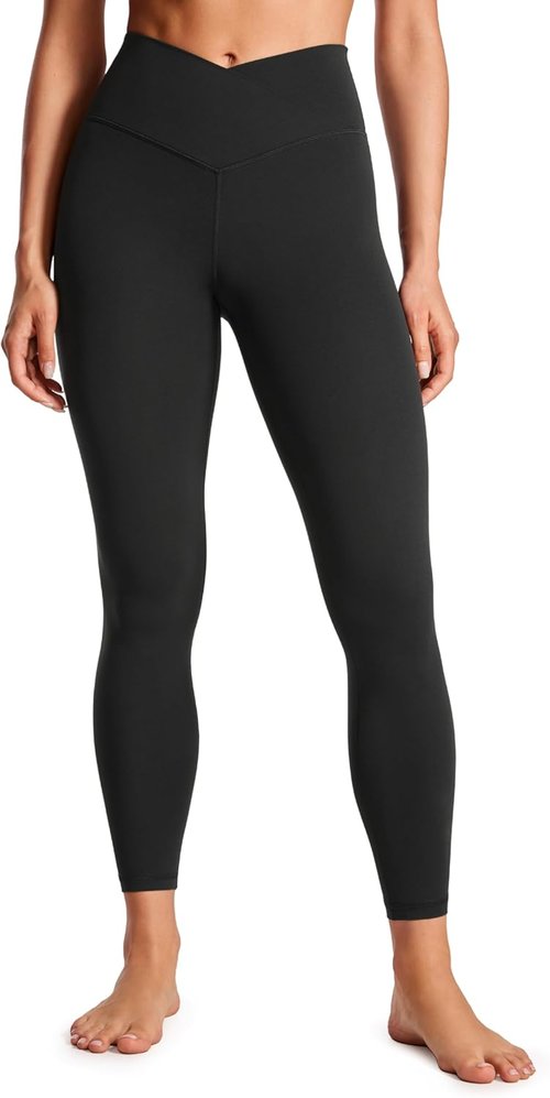 CRZ YOGA Butterluxe Crossover Waist Leggings - High Waisted 25" for Ultimate Comfort & Style