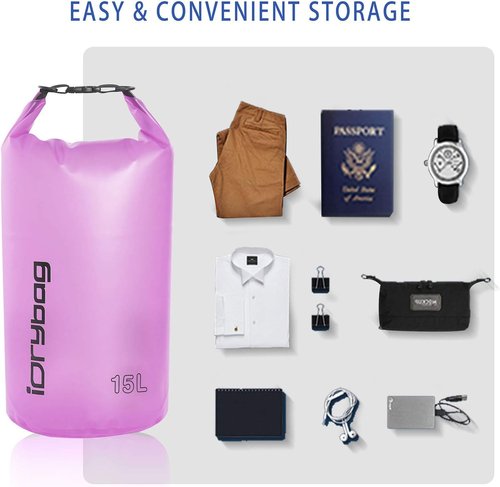 IDRYBAG Clear Waterproof Dry Bag - Versatile Sizes 2L/5L/10L/15L/20L for Kayaking and Outdoor Adventures