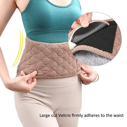 Soft Cozy Warm Waist Belt, Men Women Winter Thicken Thermal Plush Waist Warmer Adjustable Lumbar Support Belt, Abdominal Support Band Waist Wrap Brace Warm Strap Warm Waist Protector (Dark Gray, XL)
