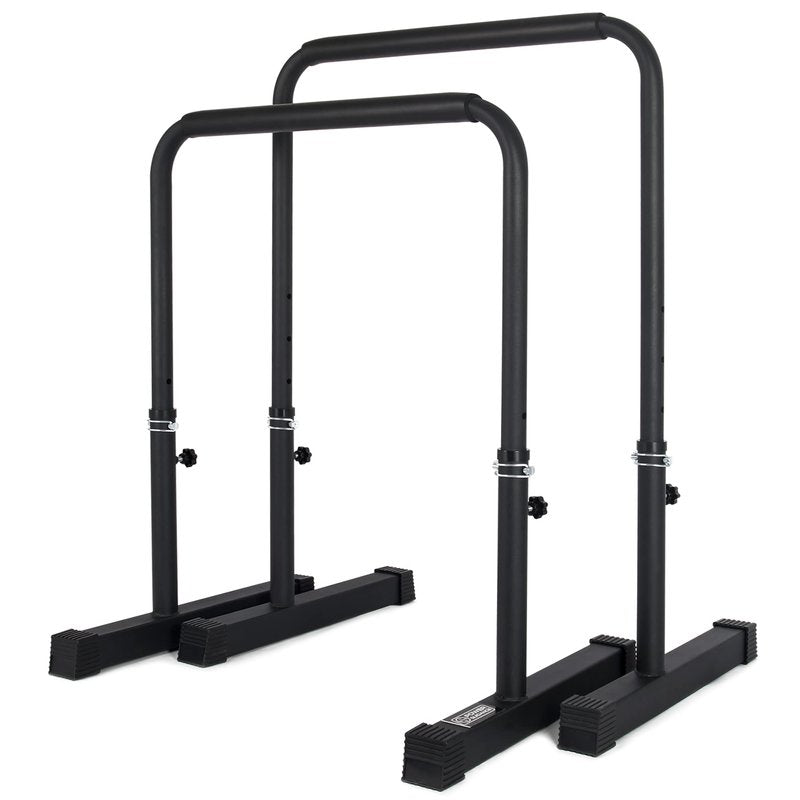 POWER GUIDANCE Dip Bar, Dip Stand Station for Full Body Strength Training, Adjustable Height 30Inches - 38.6Inched, Capacity 1200Lbs, 3 Colors Available (black)