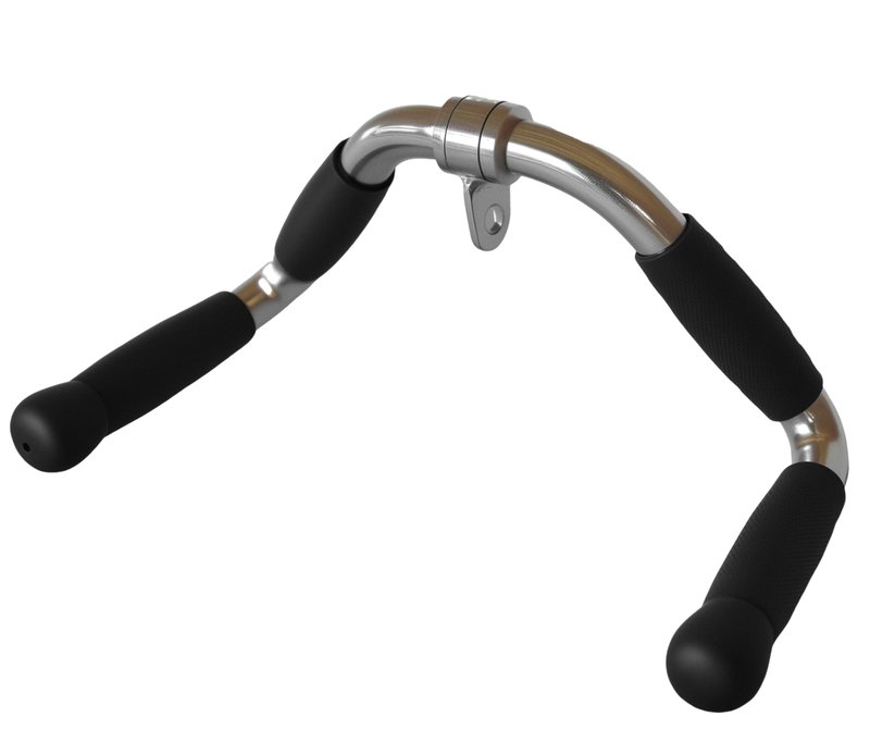 qibylift Barbell Cable Attachment For Cable Machines,Lat Pull Down Cable Machine Attachments,Tricep Press Down Bar,Revolving Straight Curl Pulldown Bar with Rotating & Rubber Handle Grips(M)