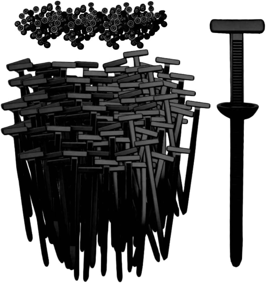 Nylon Universal Cable Tie Buckle, 100 PCS Heavy Duty Self-Locking Nylon Zip Ties Holder, Multi-purpose Plastic Cable Ties Tool, New Multifunctional Cable Tie Buckle for Car Daily Repair (100 PCS)