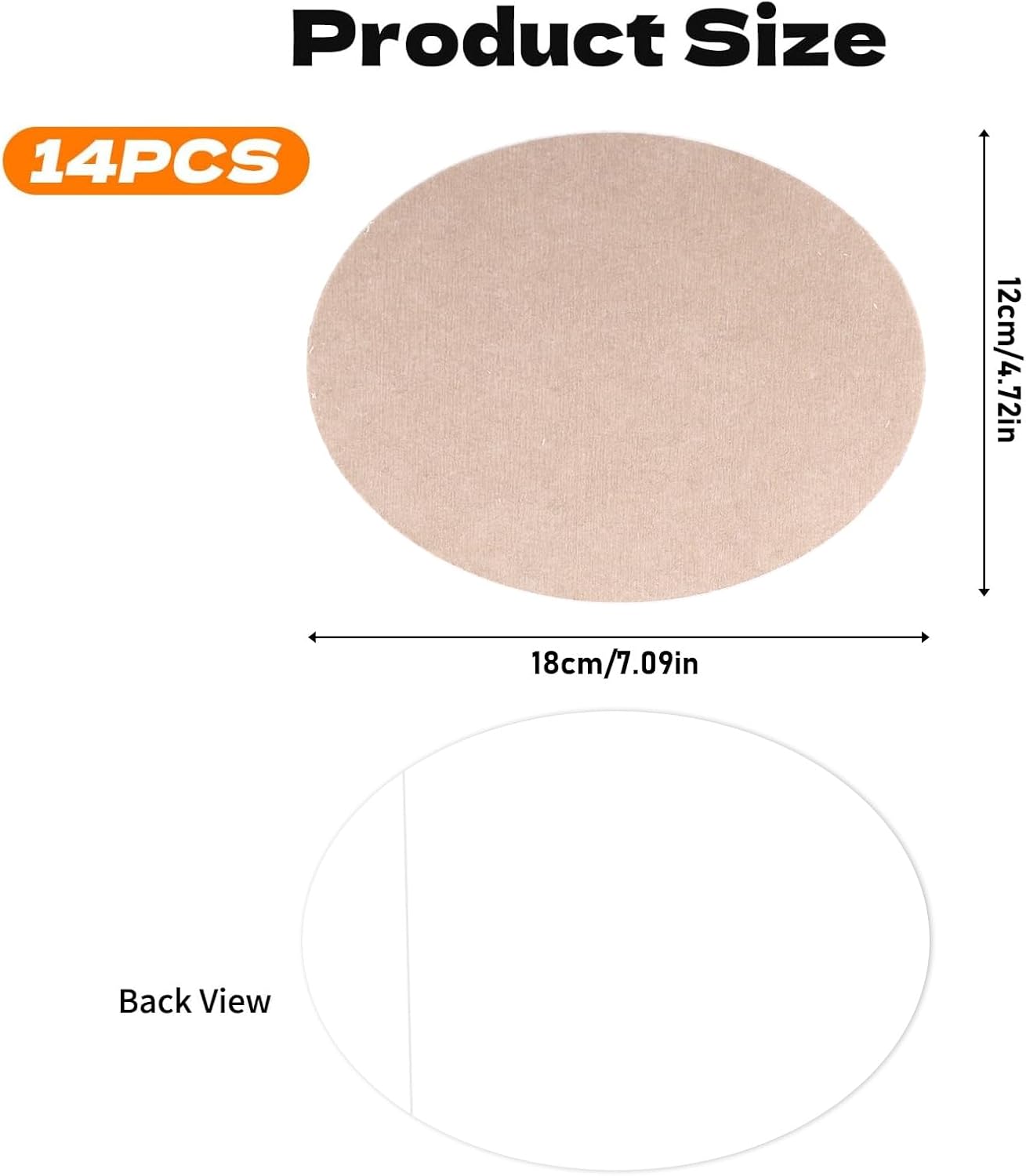Skiennix 14 Pcs Inner Thigh Anti-Chafing Patches - Sweatproof Light Skin Tone Friction Pads for Women