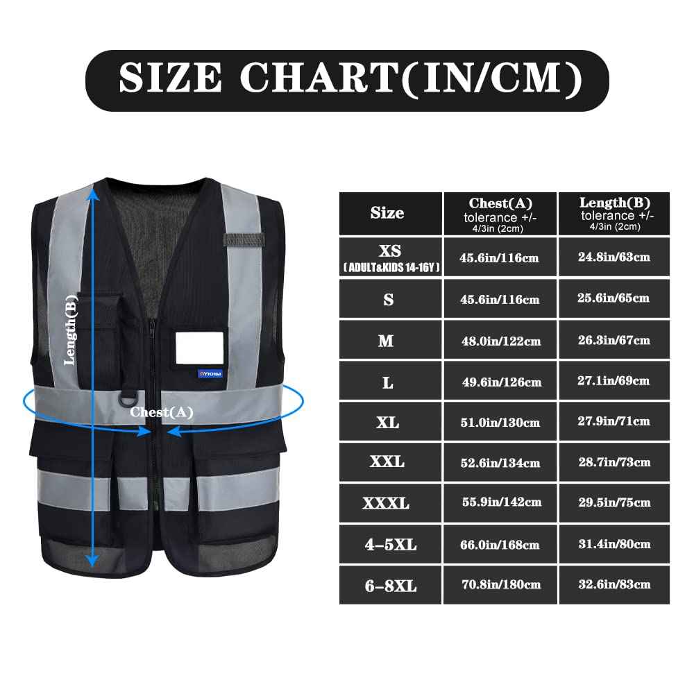 A-SAFETY Black Security Vests