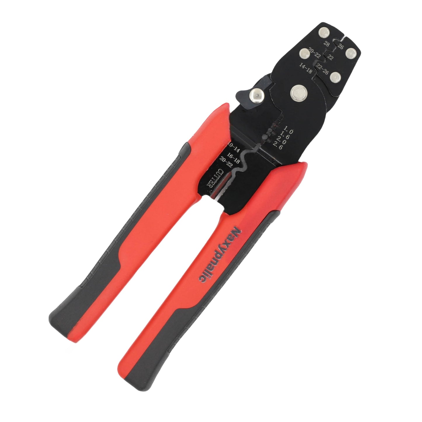 Naxypnalic 3 in 1 Wire Crimping tool 26-10 AWG with wire stripper,cutter,crimper for insulated,Bare,Heat Shrink connectors.