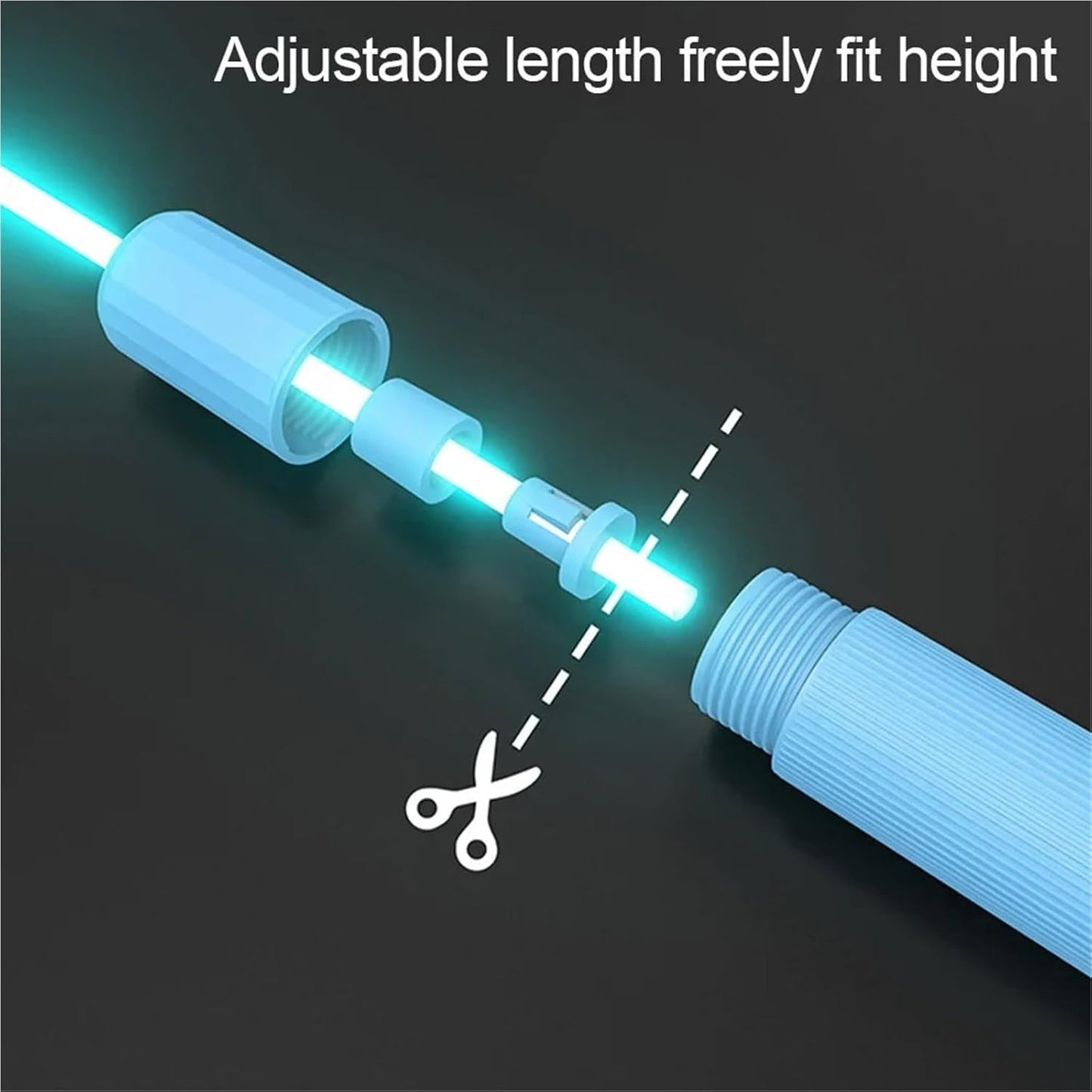 Skiennix LED Night Glow Jump Rope - Adjustable Skipping Rope for Adults | Portable Fitness Equipment