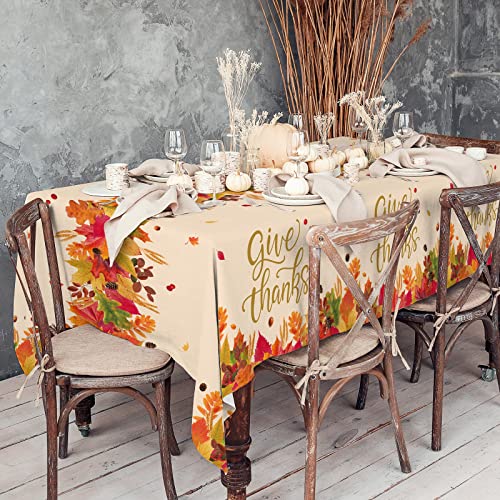 Thanksgiving Tablecloth - 3 Pack Disposable Plastic Cover 54"x108"