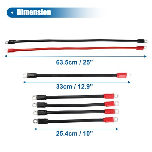 X AUTOHAUX 1 Set Golf Cart Battery Cable for EZGO TXT 1994-Up Battery Wire Kits fits 36V & 48V Battery