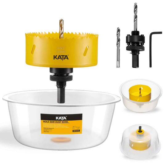 KATA 4 Hole Saw for Recessed-Lights: 4-1/4 in Hole Saw with Silicone Dust Bowl - Installing 4 Inch Led Recessed Ceiling Lights for Drywall - Hole Cutter with Dust Catcher for Can Lighting