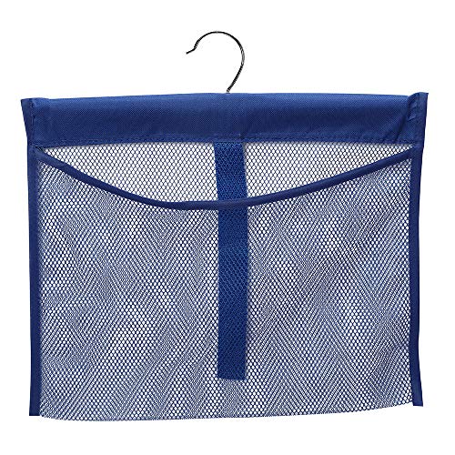 Portable Mesh Shower Caddy with Rotatable Hanger - Blue