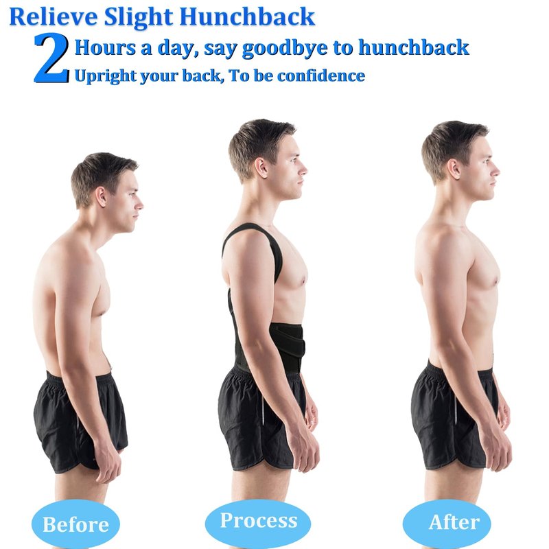 PAZAPO Posture Corrector for Men and Women - Back Brace Full Back Support Straightener for Hunchback - Upper and Lower Lumbar to Relieve,X-Large(37-42 Inches)