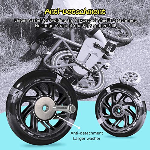 Heavy Duty Bike Training Wheels for 14-20 Inch Bikes - Black