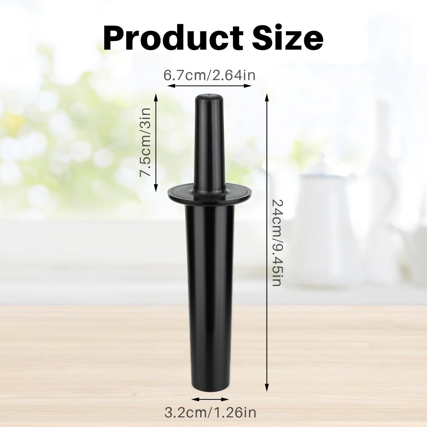 Blender Tamper Compatible with Vitamix 32Oz 48Oz Container, Small Mini Plunger Replacement Part Blender Tamper Stick Tool Accessories