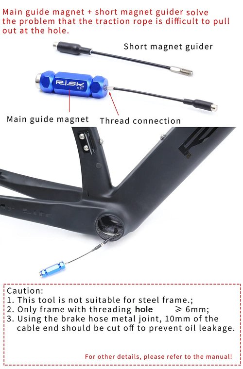 COONIUM Bike Internal Cable Routing Tool Kit Compatible with 4-5.5mm Cable Housing, Hydraulic Hose and DI2 E-Tube