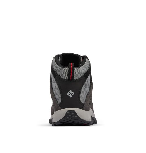 Columbia Mens Crestwood Mid Waterproof, Dark Grey/Mountain Red, 9