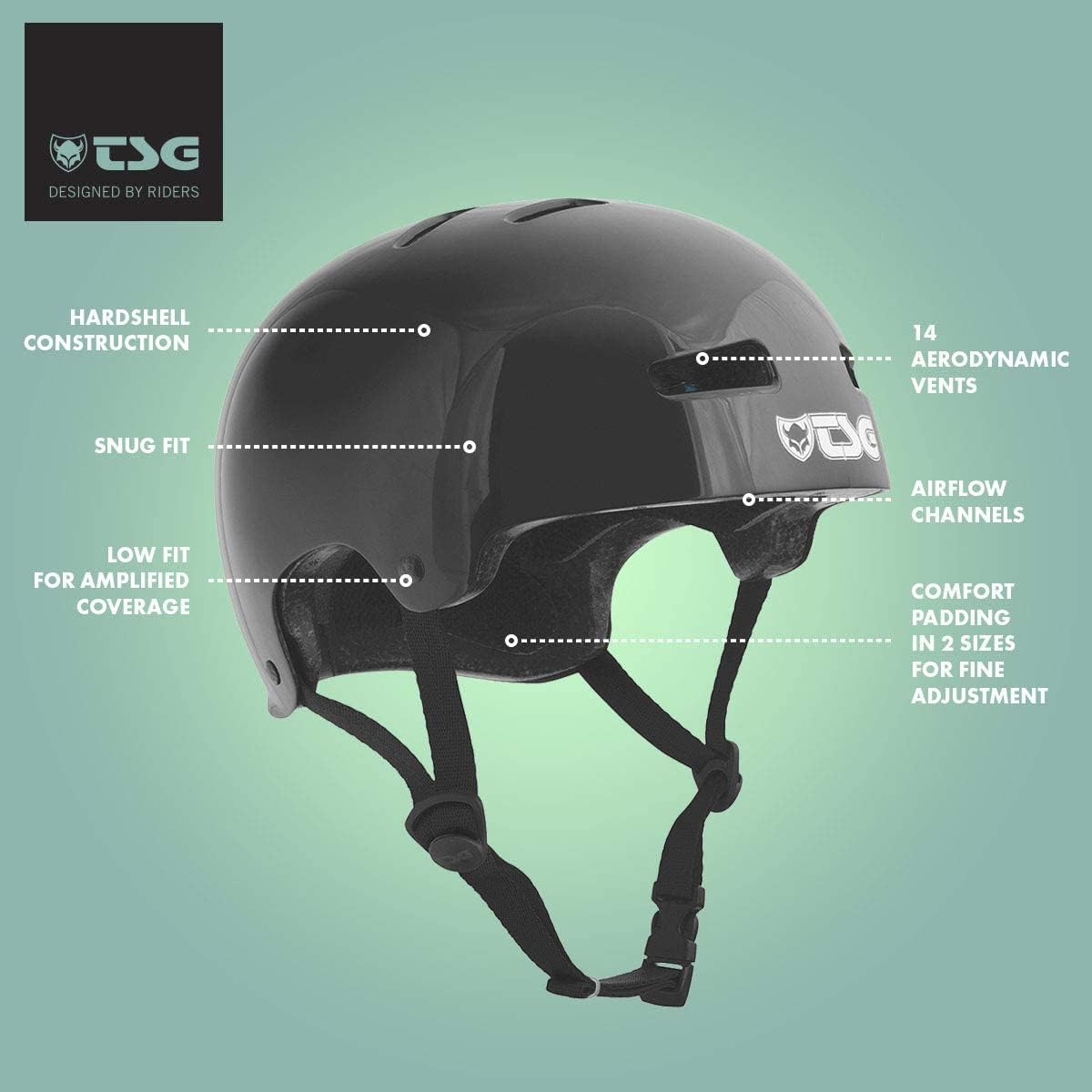 TSG Evolution Bike & Skate Helmet - Triple Certified Safety for Cycling, BMX, and Skateboarding | Swiss Design