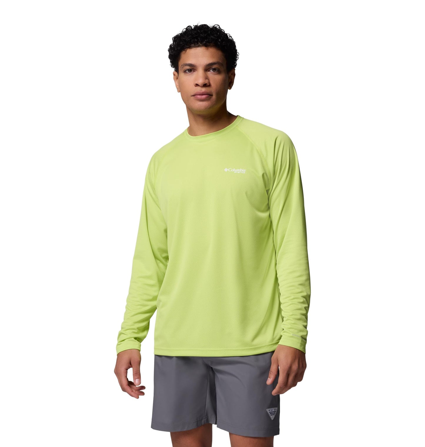 Columbia Mens PFG Solar Stream Long Sleeve Sun Protection Shirt, Voltage, X-Large