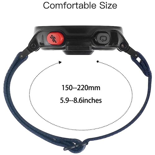Compatible with Garmin Forerunner 235 Bands for Forerunner 220/230/235/620/630/735XT/235 Lite Women Men,Adjustable Stretchy Solo Loop Elastic Nylon Sport Strap for SmartWatch Replacement (Black&Navy&Boho Teal)
