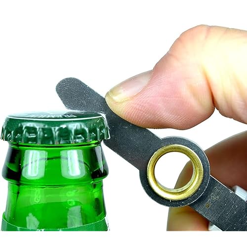Chapstick Holder Built-to-Last for Keychain and Carabiner Attachment with Swing-Out Bottle Opener Stainless Steel