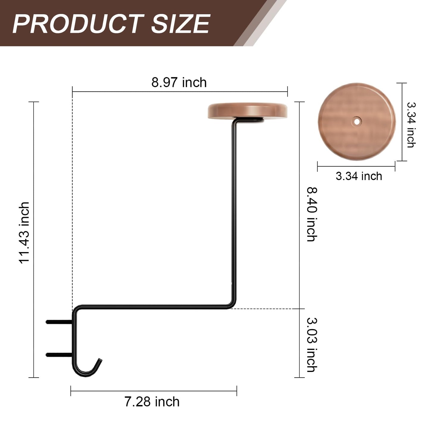NANAGIFTREE Helmet Holder Wall Mount, 2 Pack Motorcycle Helmet Rack, Helmet Hanger Rack Motorcycle with 2 Hooks Helmet Hanger for Motorcycle Bike Coats, Caps, Baseballs and Rugby Helmet