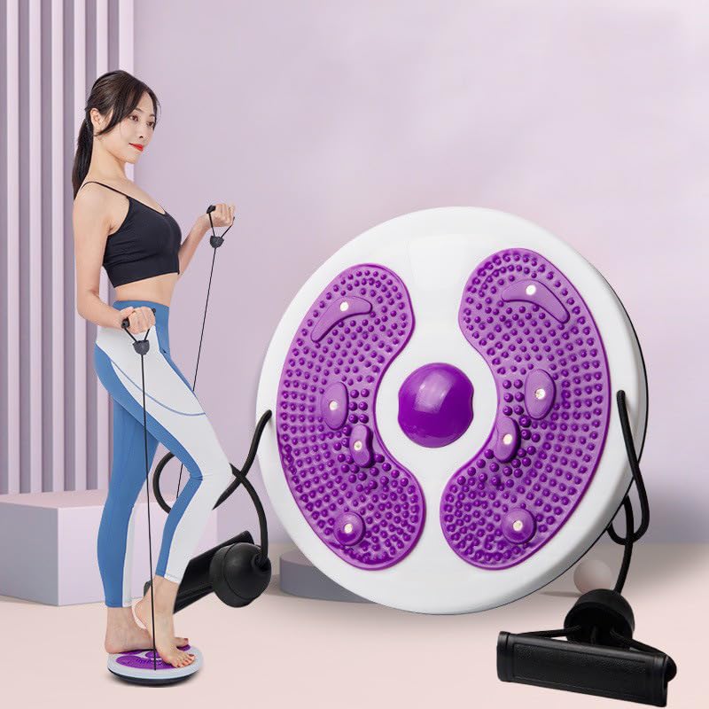 Adjustable Waist Twisting Disc with Handles - Purple