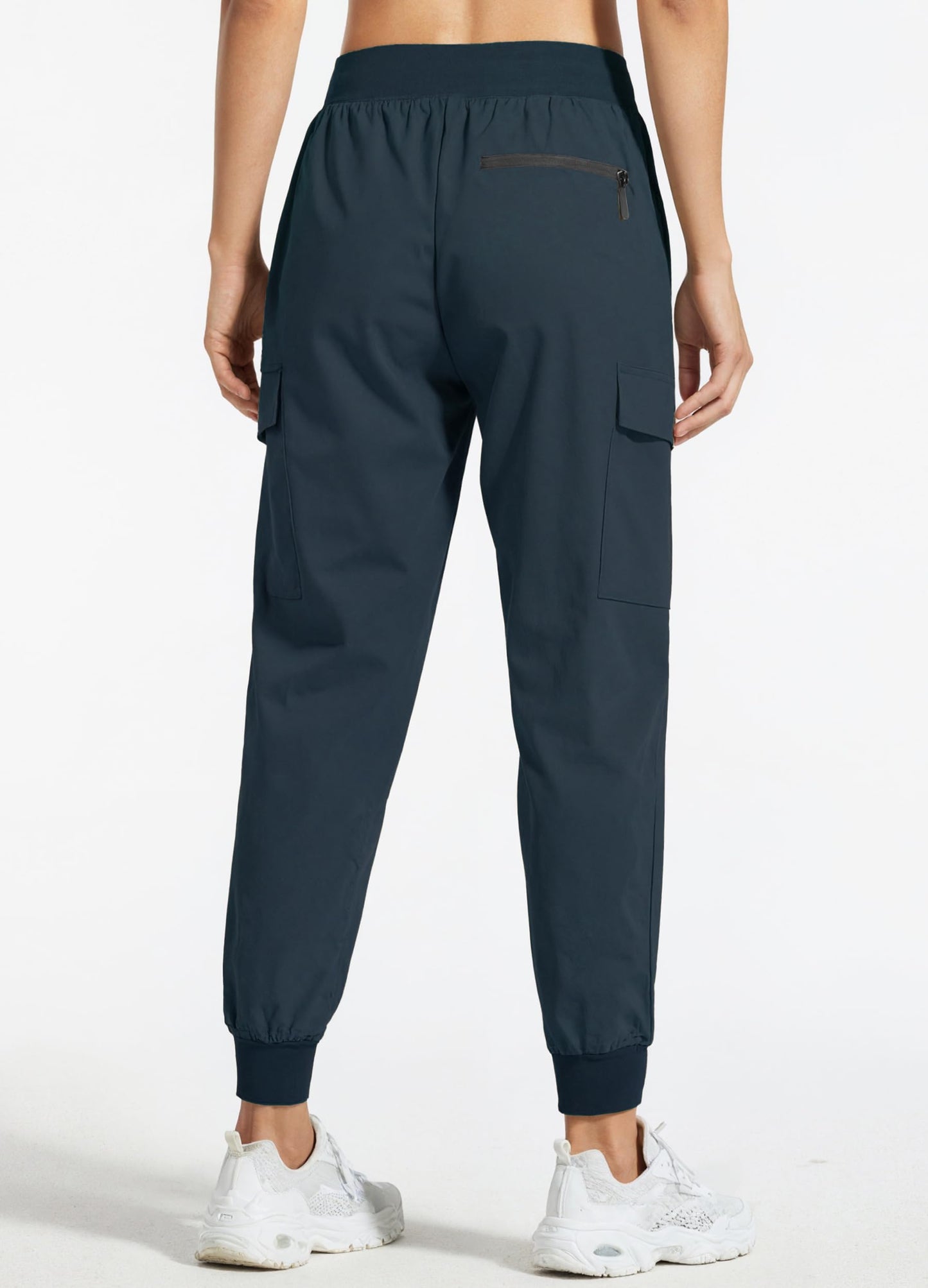 Libin Women's Hiking Cargo Pants Quick Dry Joggers Petite, Navy XXL