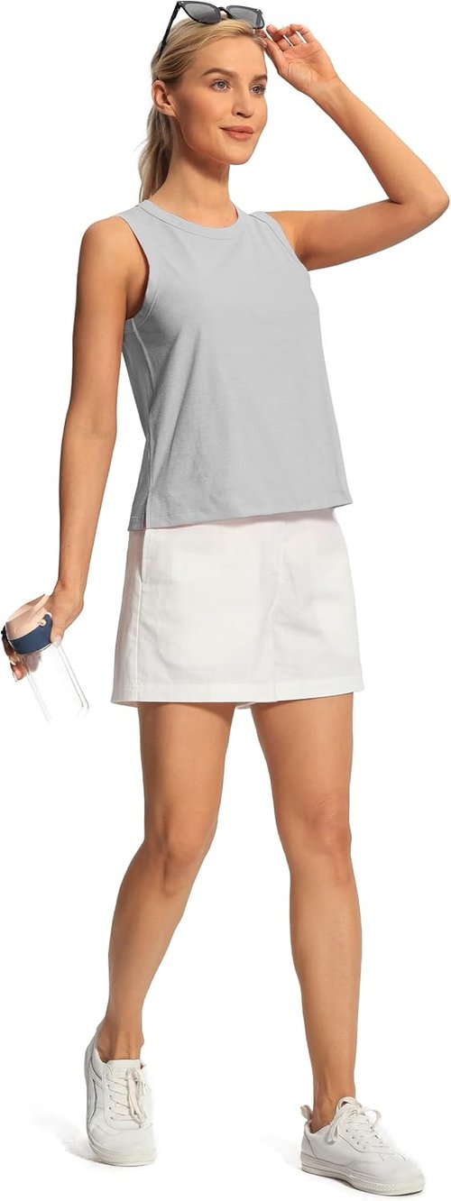 Hiverlay Workout Tank Top - Women's Sleeveless Athletic Crop Shirt for Gym & Running | Stylish & Comfortable