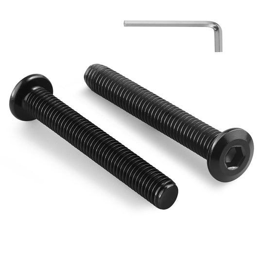 20Pcs 1/4-20 Bolt, 1/4-20 x 3 Flat Head Hex Socket Cap Screws, 304 Stainless Steel 18-8 Furniture Bolts, Black Zinc Finish, Full Thread (with Hex Spanner)