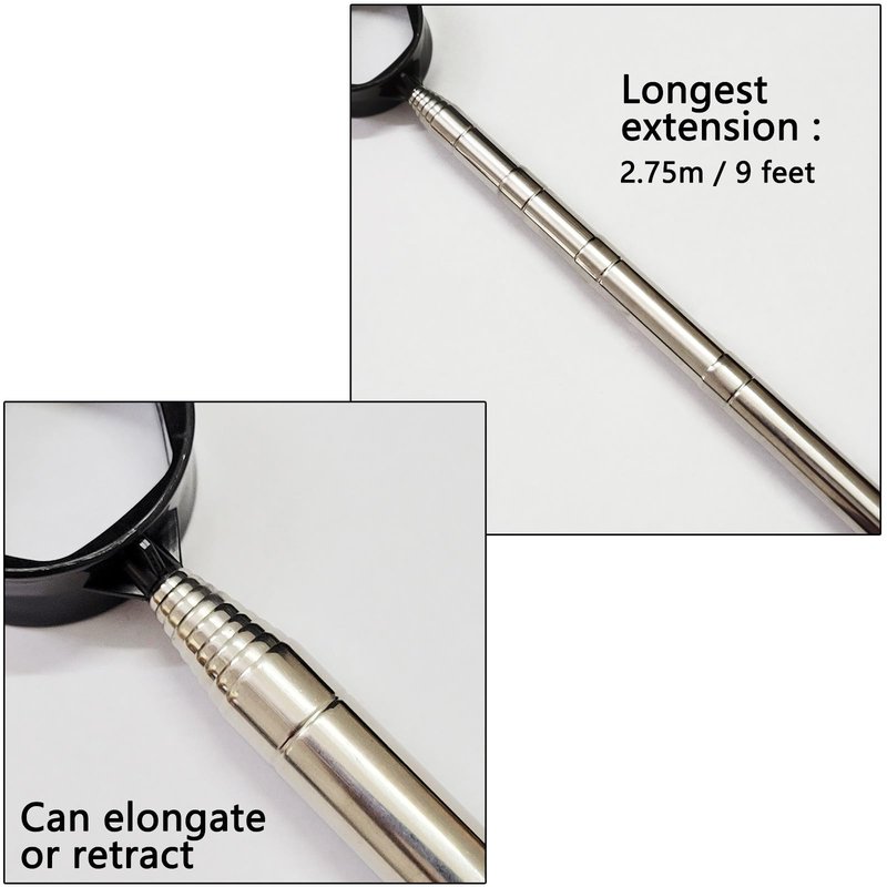 Auto-plaza 9 Feet Aluminum Alloy Golf Ball Retriever Telescopic Black for Water Golf Ball Picker Grabber Golf Accessories (2)